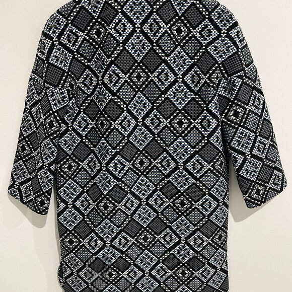 AKRIS Multicolor Geometric Patterned Coat Jacket sz US 4 - Picture 7 of 7